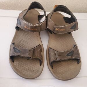 Columbia Men's US 11 Brown Tan Outdoor Hiking Adjustable Strap Sandals